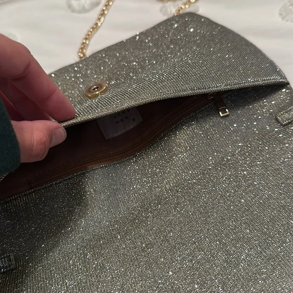 A new day Gold & Silver Shimmer Clutch Crossbody - Picture 4 of 4